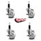 Service Caster 3'' Nylon Swivel 1-1/8'' Expanding Stem Caster Set with Brake, 4PK SCC-EX20S314-NYS-TLB-118-4 - alternate 3
